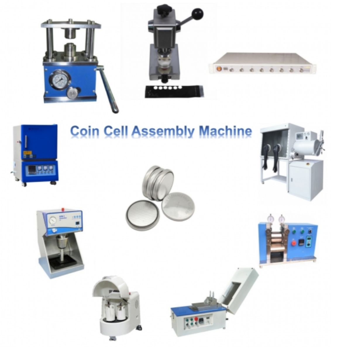 Coin cell battery lab aseembly line